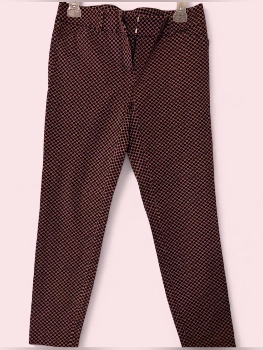 New York & Company Brown and Black Geo-Print Ankle Pants